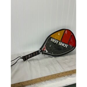 Vintage Spalding Hot Shot Racquetball Racquet 18in Silver  Leather Grip Cover